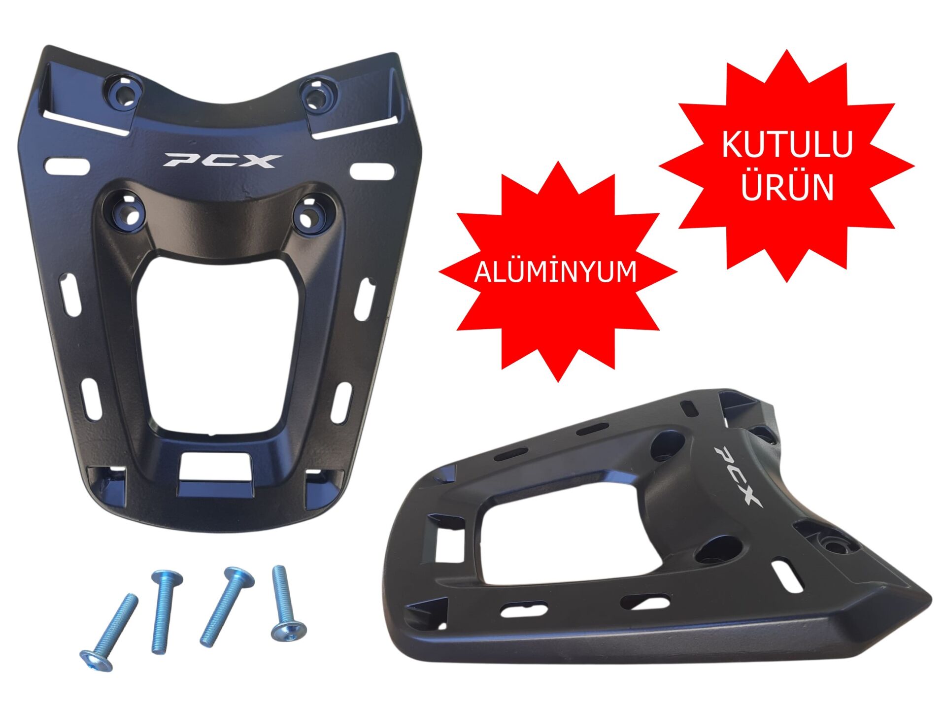 HONDA PCX PORT BAĞAJ (ÇANTA BRAKETİ) ALİMİNYUM SİYAH RENK