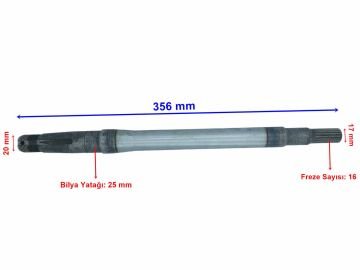 3 TEKERLEKLİ ARKA AKS 16 FREZE 356MM