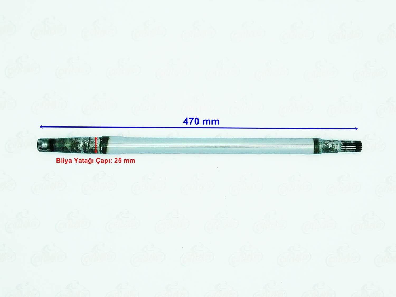 YUKİ ILGAZ 7000 ARKA AKS UZUN 16 FREZE 47 cm SEKMAN YATAKLI