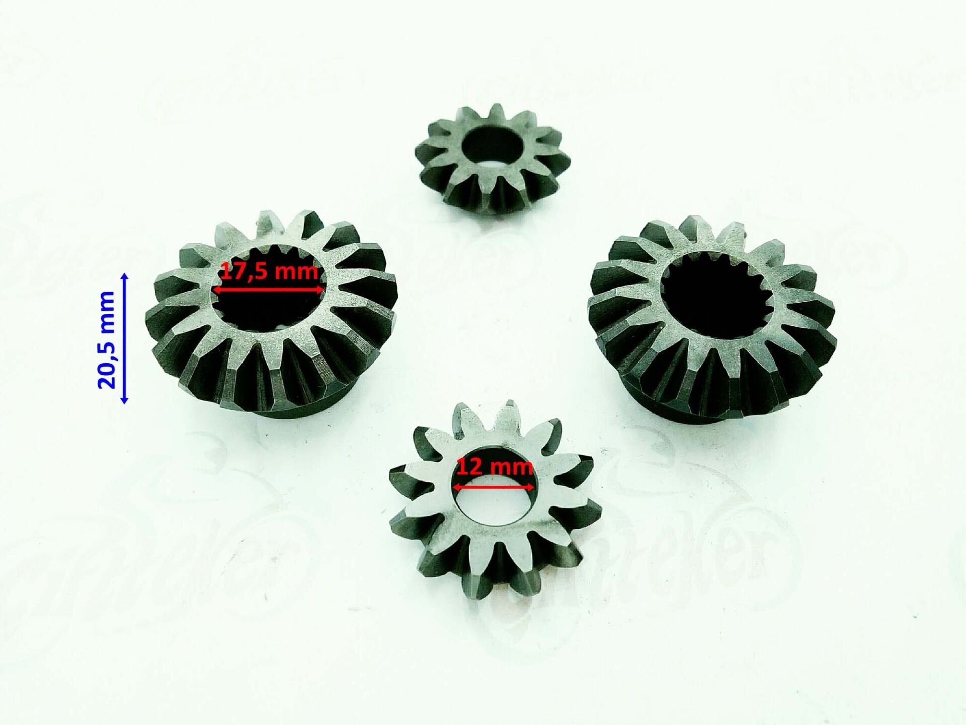 3 TEKER ELEKTRİKLİ DİFRANSİYEL DİŞLİSİ 12T-16T 4 LÜ SET