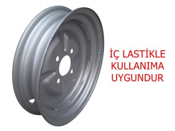 3 TEKER ELEKTRİKLİ ARKA JANT 4.00-12 GRİ (SİBOP YANDAN) İÇ LASTİKLİ TİP