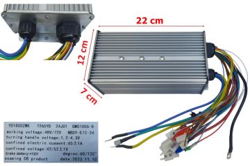 ELEKTRİKLİ BİSİKLET AKILLI BEYİN 48-72VOLT 1800W 60AMPER BÜYÜK KASA