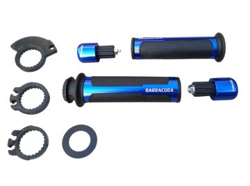 MOTORSİKLET ELCİK VE TAPA SET MAVİ RENK BARRACUDA