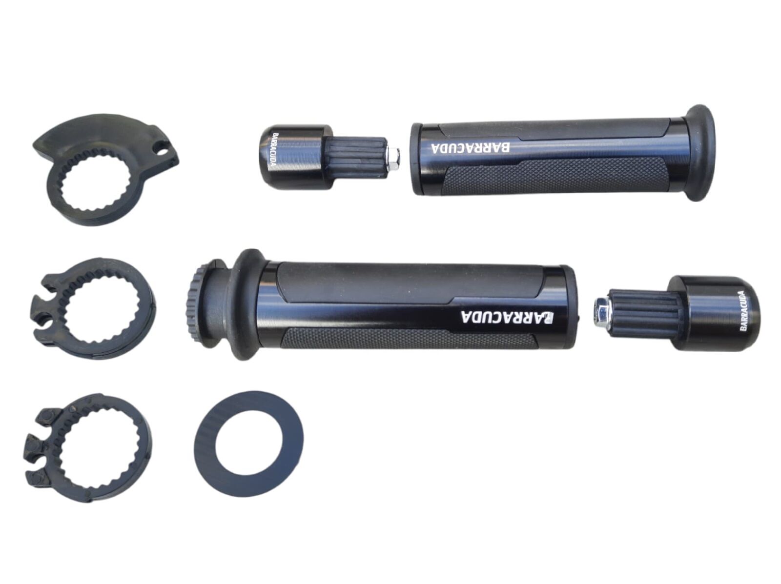 MOTORSİKLET ELCİK VE TAPA SET SİYAH RENK BARRACUDA