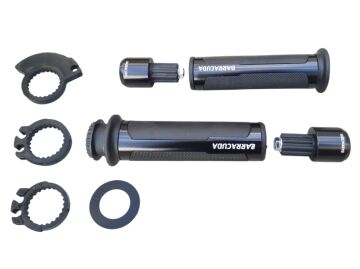 MOTORSİKLET ELCİK VE TAPA SET SİYAH RENK BARRACUDA