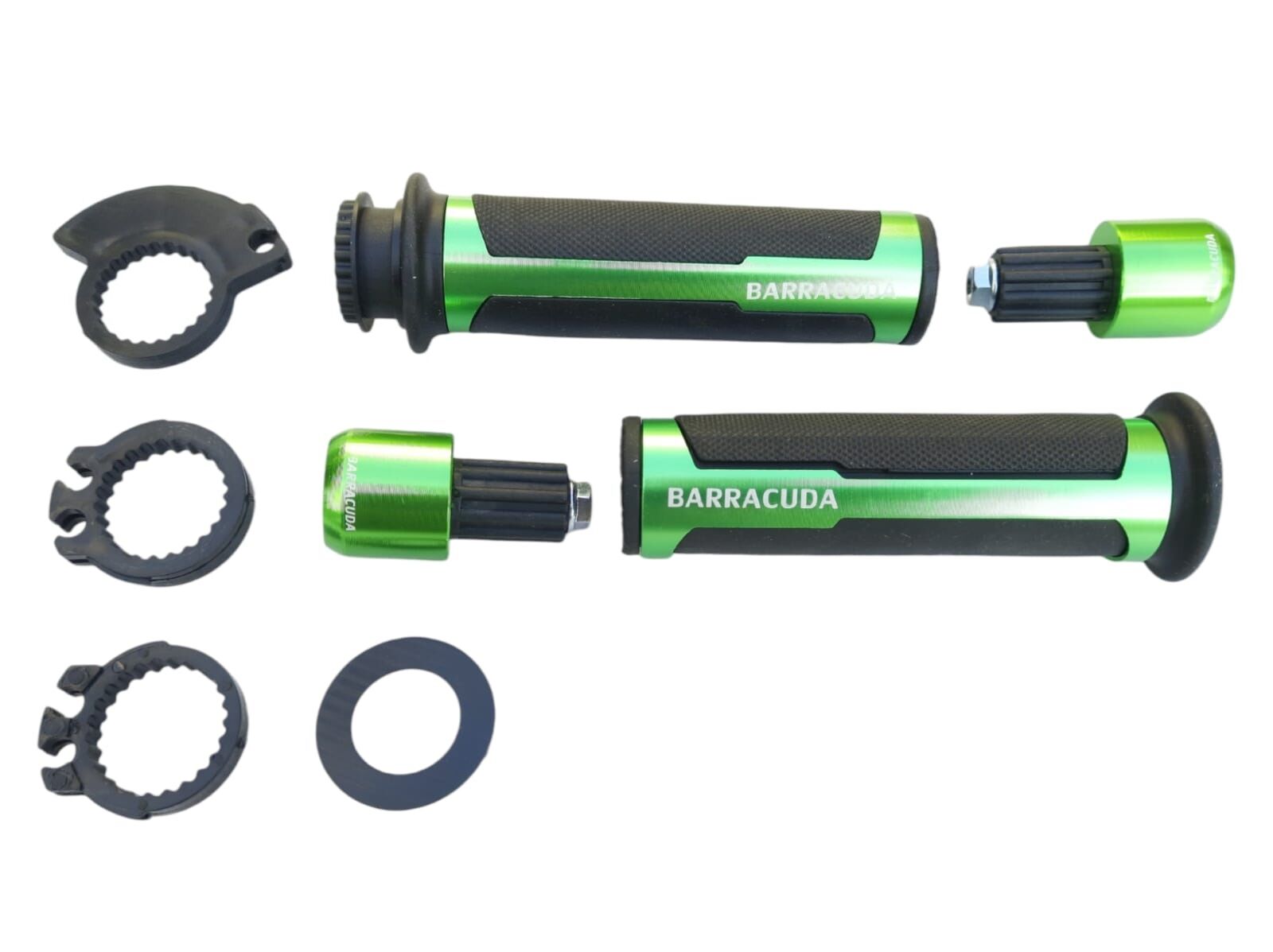MOTORSİKLET ELCİK VE TAPA SET YEŞİL RENK BARRACUDA