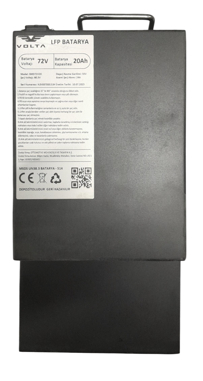 VOLTA SE 03X AKÜ - LİTYUM 72V 20AH BATARYA SE 03 MAX